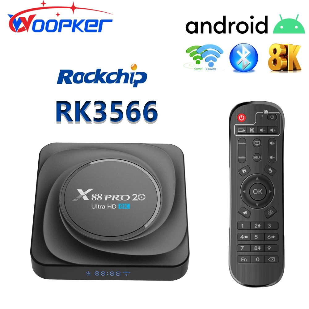 

ТВ-приставка Woopker X88 PRO RK3356, 4 ядра, 8 к, Android