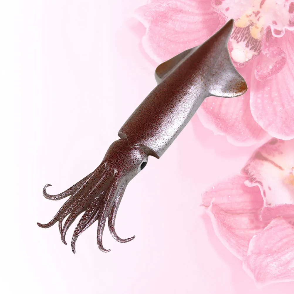 1pc Simulated Squid Pvc Artificial Miniature Seafood Decoration For Restaurant Display Figure Squid For