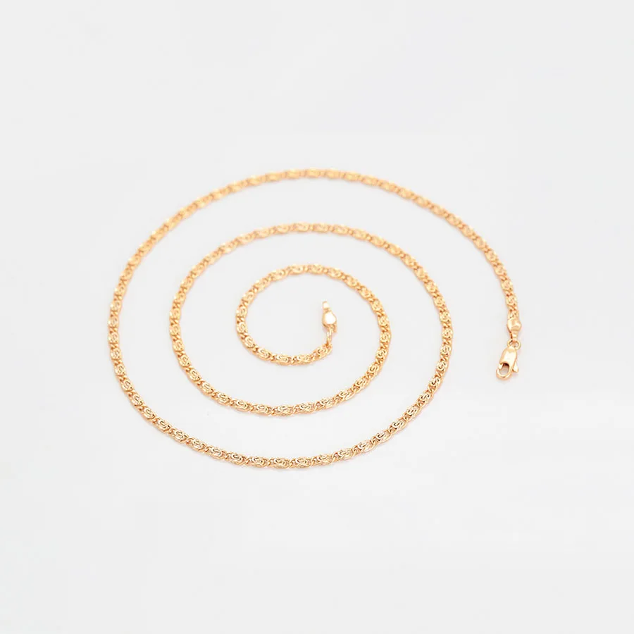 مجوهرات XP - (59 سم × 3 مم) سلسلة دوارة مطلية بالذهب عيار 18 قيراط للرجال والنساء مجوهرات عصرية صديقة للبيئة