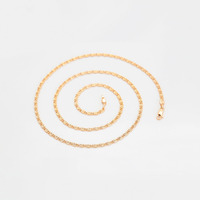 XP Jewelry --( 59 cm x 3 mm) 18 k Gold Plated Rotated Chain Necklaces for Men Women Fashion Jewelry Eco-Friendly