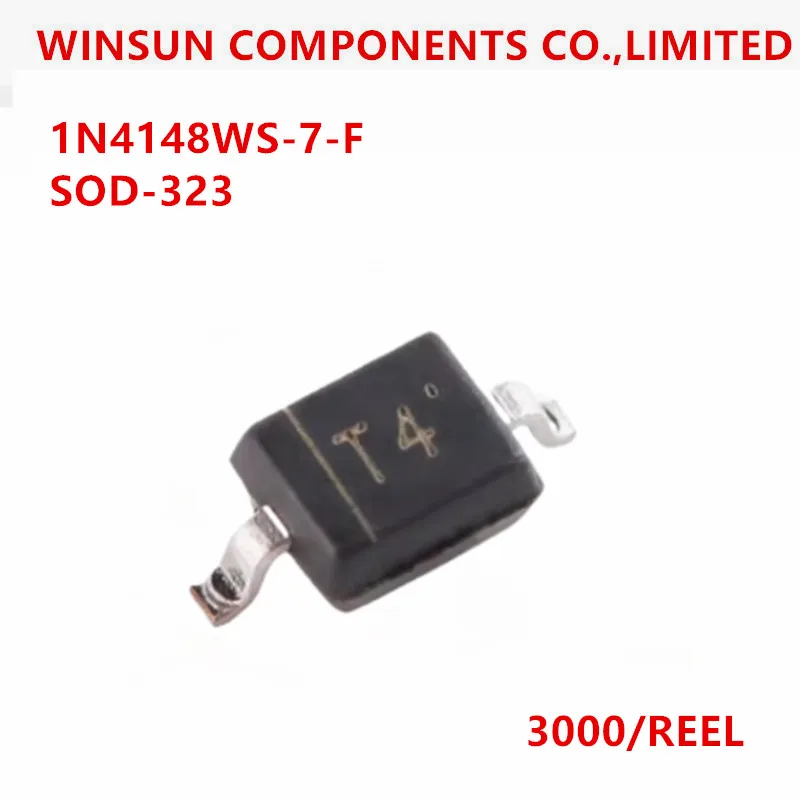

(3000/катушка) 100% новый импортный оригинал 1N4148WS-7-F SOD-323 "T4"