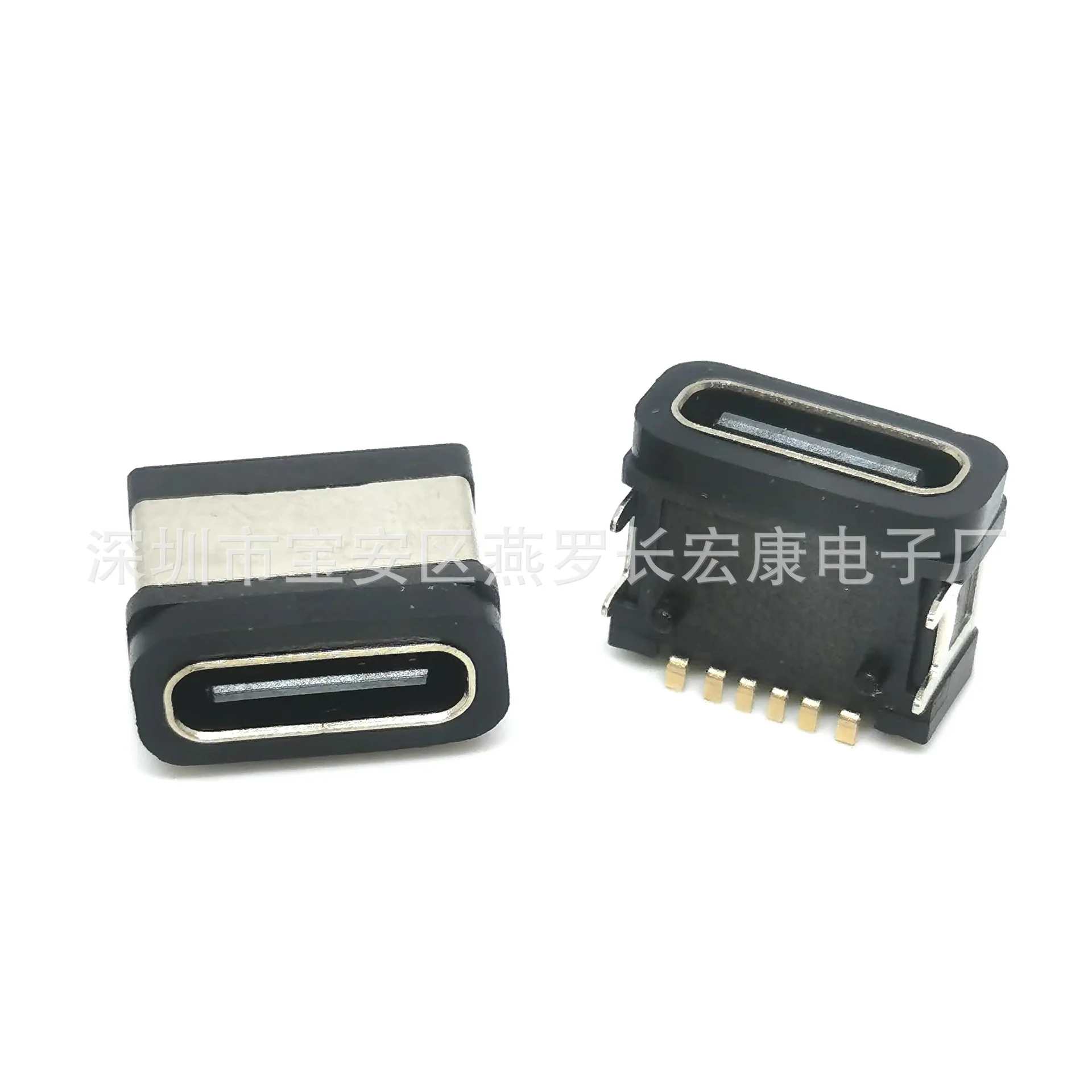 For TYPE-C 6P female seat, single row SMT waterproof female seat on the board, easy charging, four-pin plug IPX6 waterproof