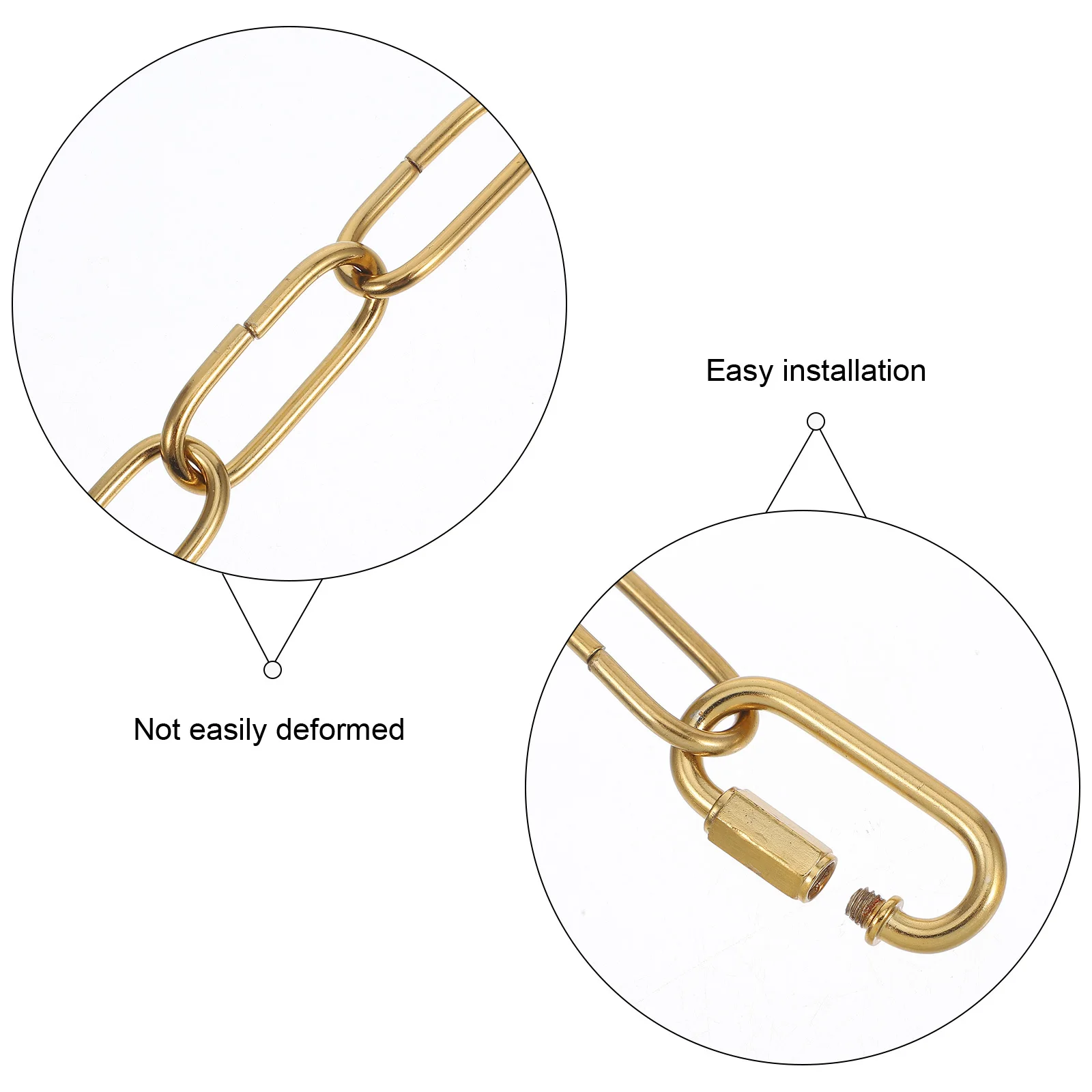 1 Set Crystal Chandelier Hanging Chain Heavy Duty Iron Lighting Extension Pendant Lamp Chain For Home Office Restaurant Use