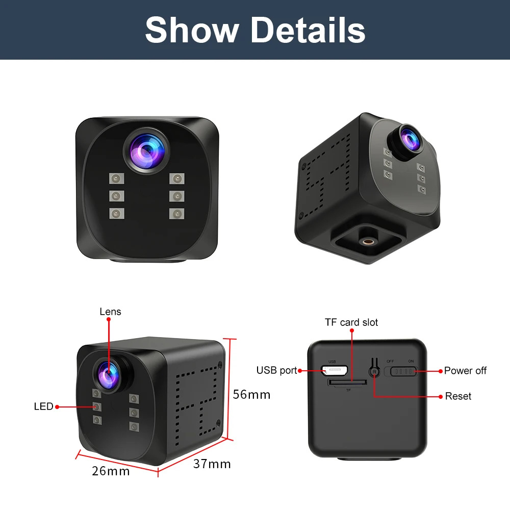 4K Mini WiFi Camera Smart Wireless Camcorder HD Small Cam Motion Detection Vlog Espia Night Vision Video IP Webcamera 1080P