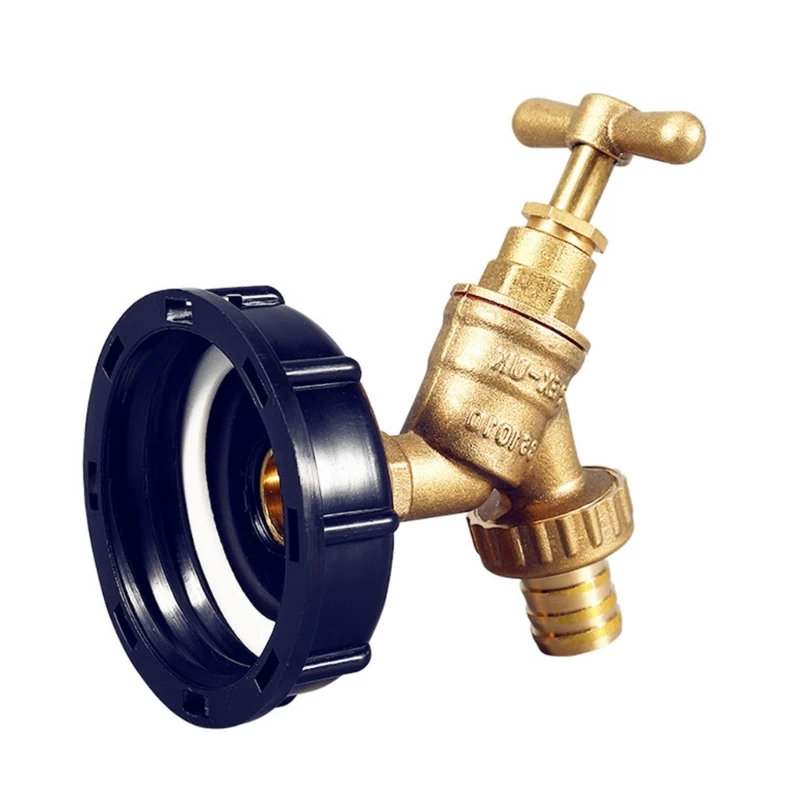 

IBC Tanks Valves Adapter Brass Tap Garden Water Connectors Drain Faucet Adapter Water Outlet Connectors for Garden