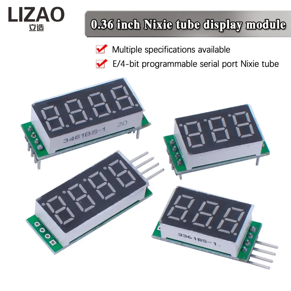 0.36 Nixie serial nixie Static nixie TTL Nixie 3-bit 4-bit nixie display   Module for Arduino