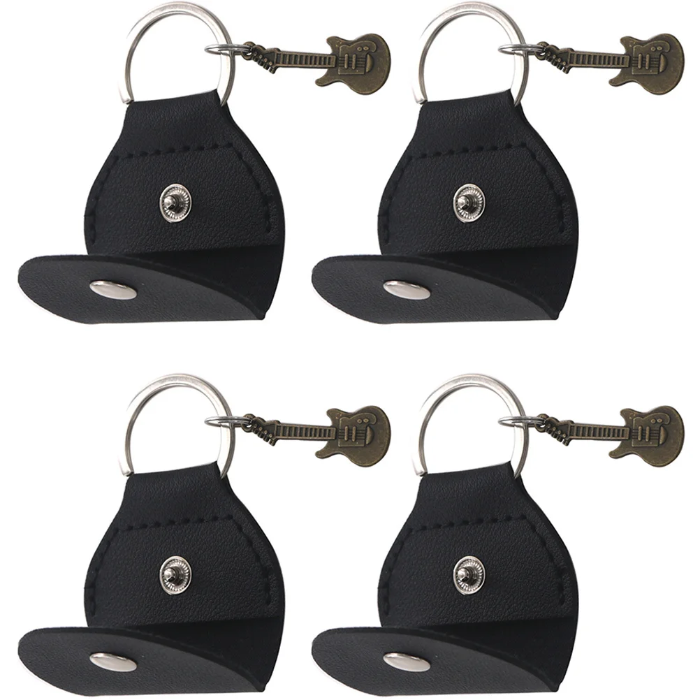 

4Pcs Guitar Pick Holder Lightweight Keychain Guitar Picks Storage Organizer for Guitarist Musicians Acoustic Electric Bass
