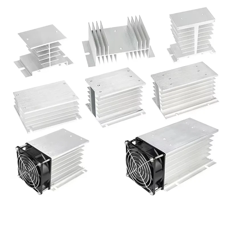 

Industrial Three-Phase SSR Heat Sink Mount, Aluminum Heatsink for Y110/Y150/Y200/Y250/Y300/H105/H150/H110, Efficient Cooling