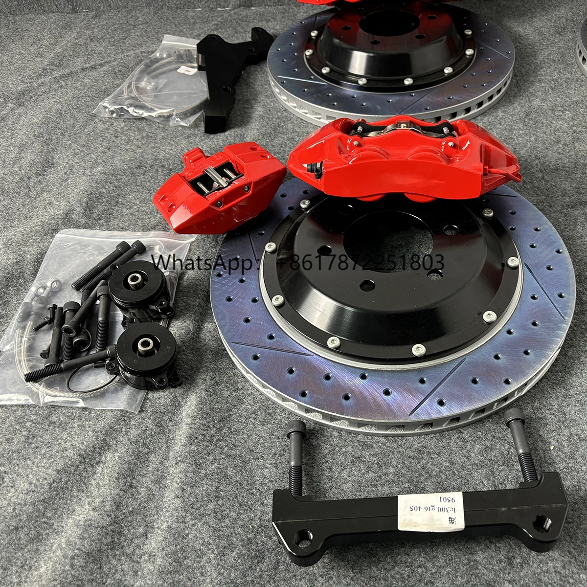 

Racing Brake Systems Red Caliper Big GT6 Front Wheel 6 Pot Brake Calipers,rear Wheel 4 Pot with Electronic Brakes