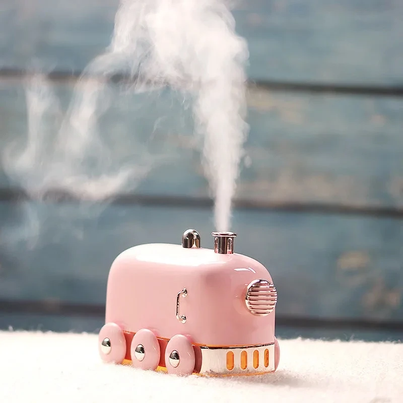 

Mini Train Ultrasonic Air Humidifier 300ml Retro Web Celebrity USB Aroma Air Diffuser Office Home Essential Oil Diffuser Fogger