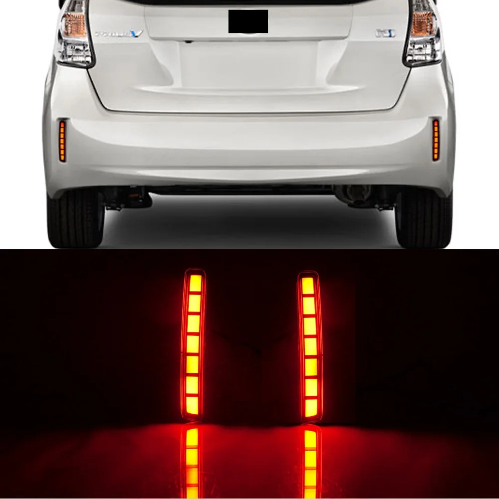 1 Pair Rear Bumper Light Turn Signal Light Brake Light for Toyota Prius NOAH VOXY Esquire Spade