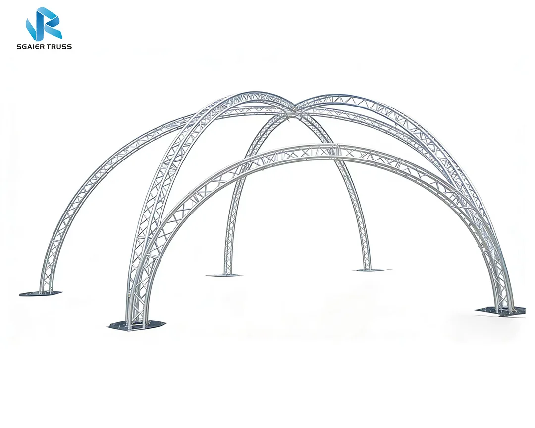 Professional Arch Dome Roof Truss Display With High Quality Stage Lighting Truss