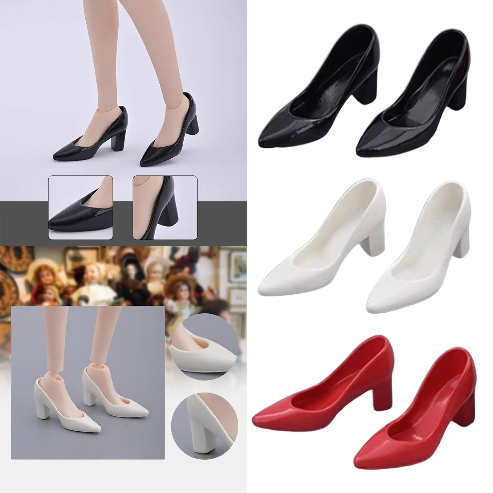 1/6 schaal BJD pop schoenen creatieve miniatuur voor 12" vrouwelijke actiefiguur