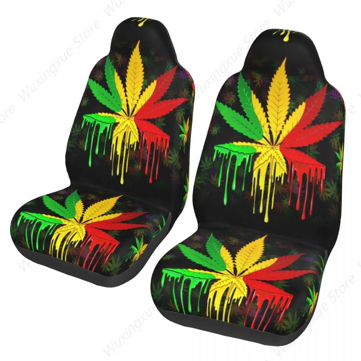 

Чехол на автомобильное сиденье Leaf Rasta, водонепроницаемый, подходит для всех видов моделей, защитные чехлы для автомобильных сидений с листьями, полиэстеровая защита для сиденья