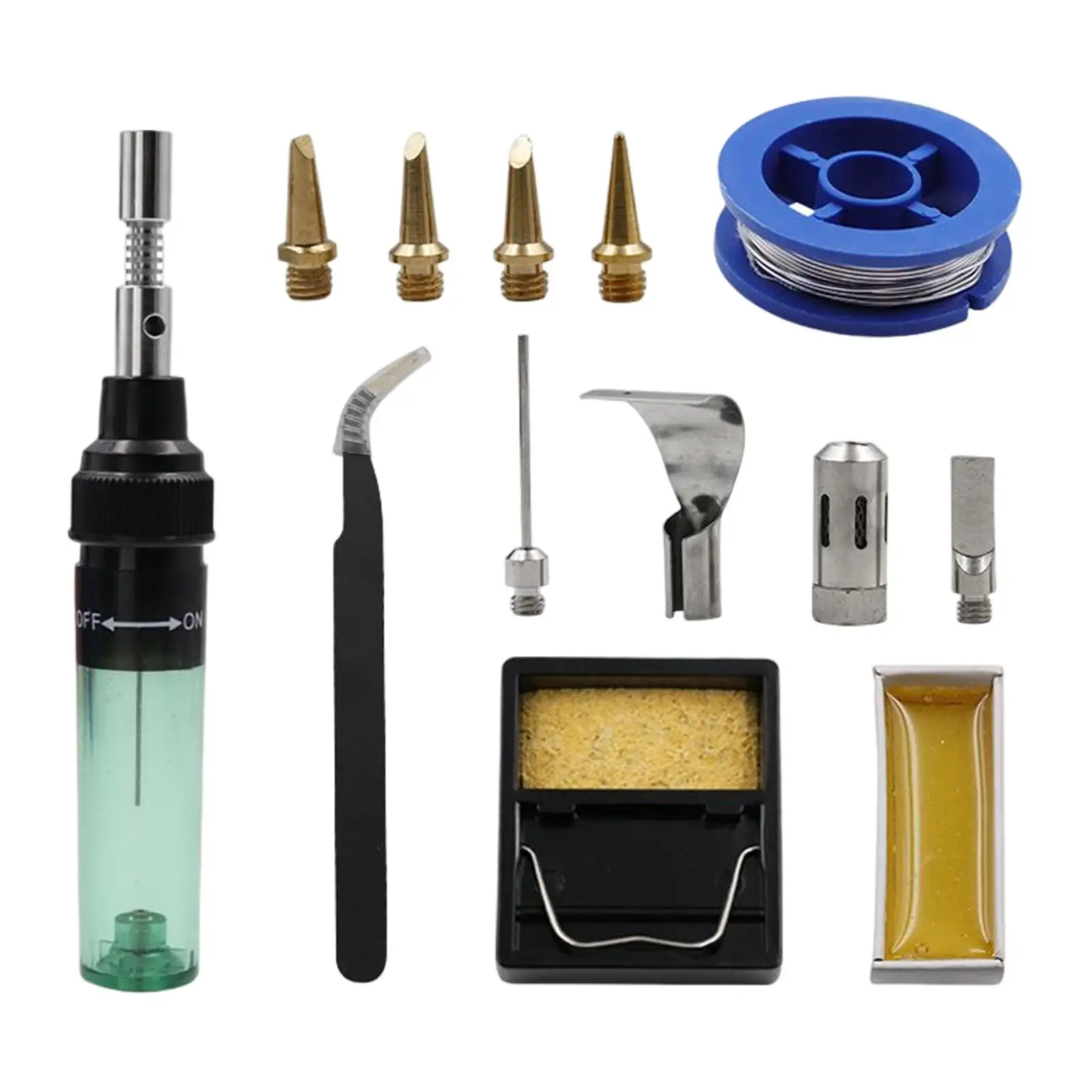 Multifunction Gas Soldering Iron Set with Replacement Tip Welding Supply for Computer Repair