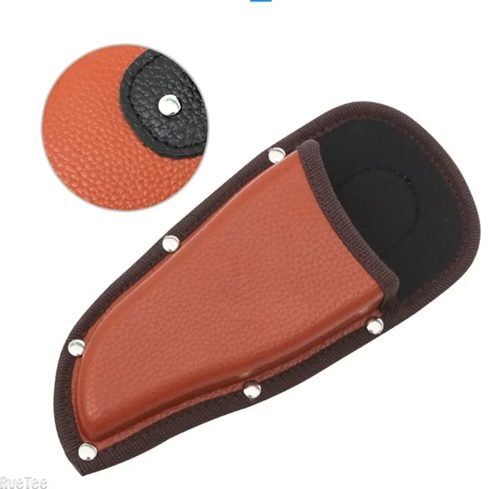 Durable Leather Sheath Pouch Holder for Garden Pruning Pliers Shears Scissors Gardening Tools Holster Belt Case