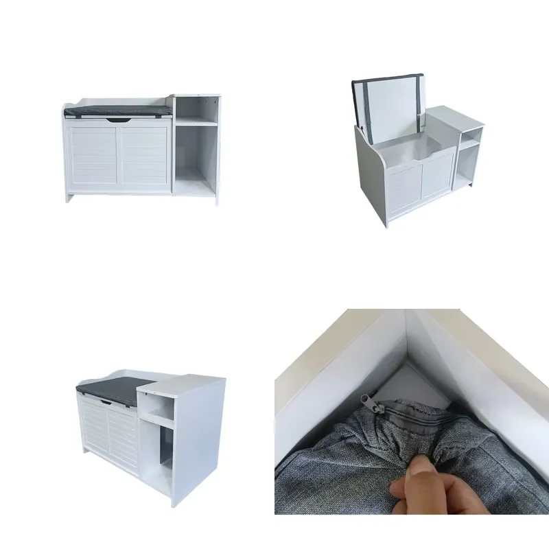 Modern Luxury Cat Cabinet with Wooden Panel Design Extendable Feature Hidden Box and Cushions for Home