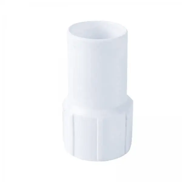 White PVC Threaded Pool Hoses Cuff 1 1 2 Inch Hose Connector Repair Fitting for Spiral Pool Vacuum Hose Outdoor Cleaning