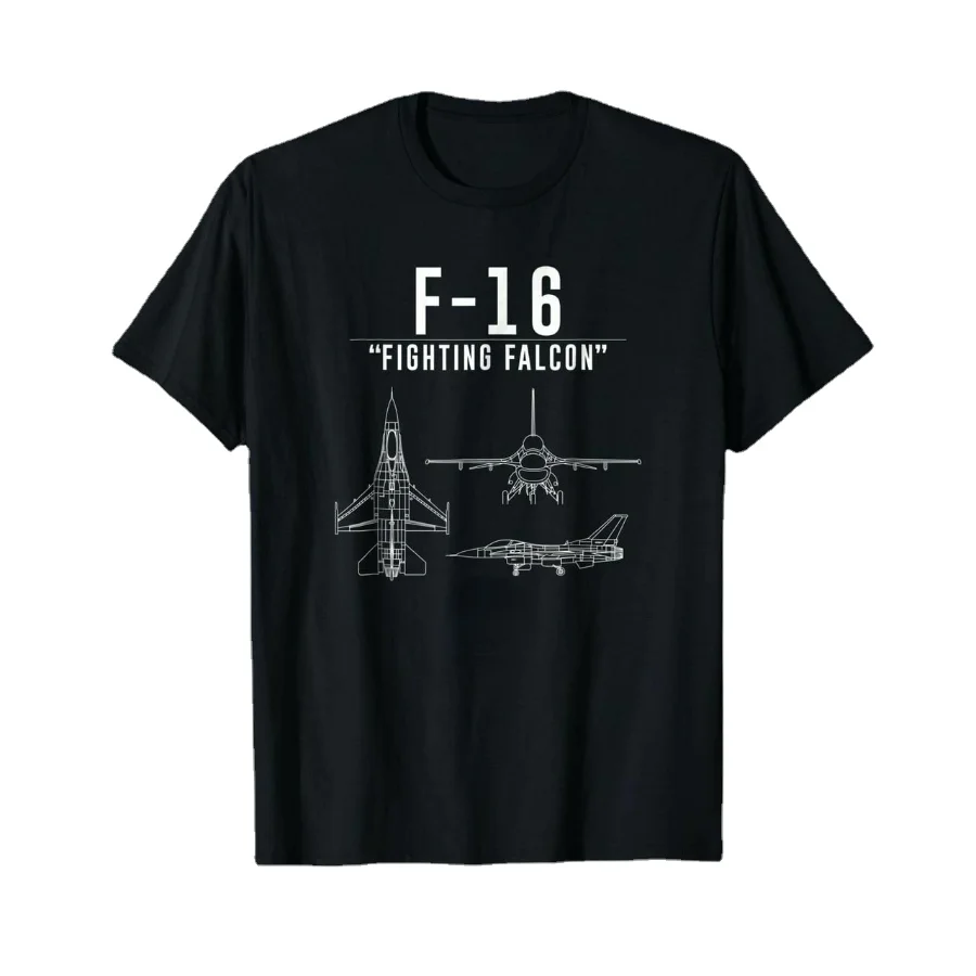 F-16 Men T-Shirt Military Air Force F16 Fighter Jet Tee Short Casual 100% Cotton Mens T Shirts