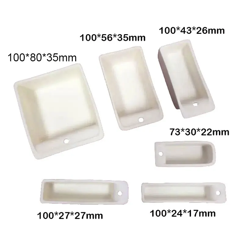 Rectangle Shape 99% Alumina Oxid Combustion Boat Square Corundum Crucible Boat Experiment High Temperature Resist Smelting Tools