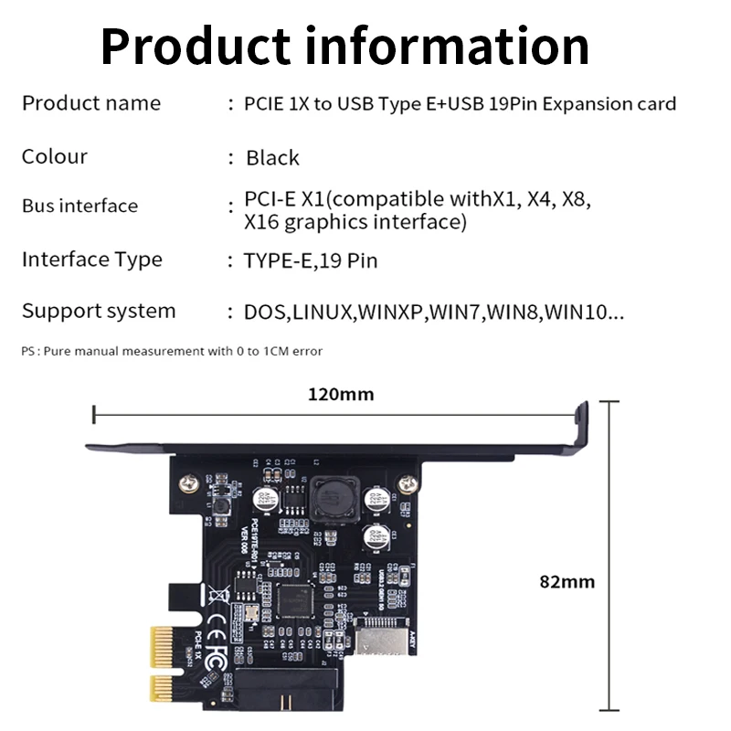 PCI-E / USB3.0-uitbreidingskaart voor seriële kaart Met 19PIN-interface
