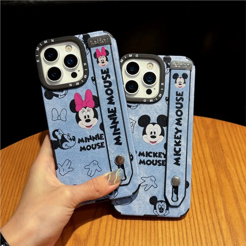 for iPhone 17 16 15 14 13 12 11 Pro Max 14Plus 17Air Phone Case For Magnetic Cartoon Disney Mickey Minnie wristband Unisex Cover view 2