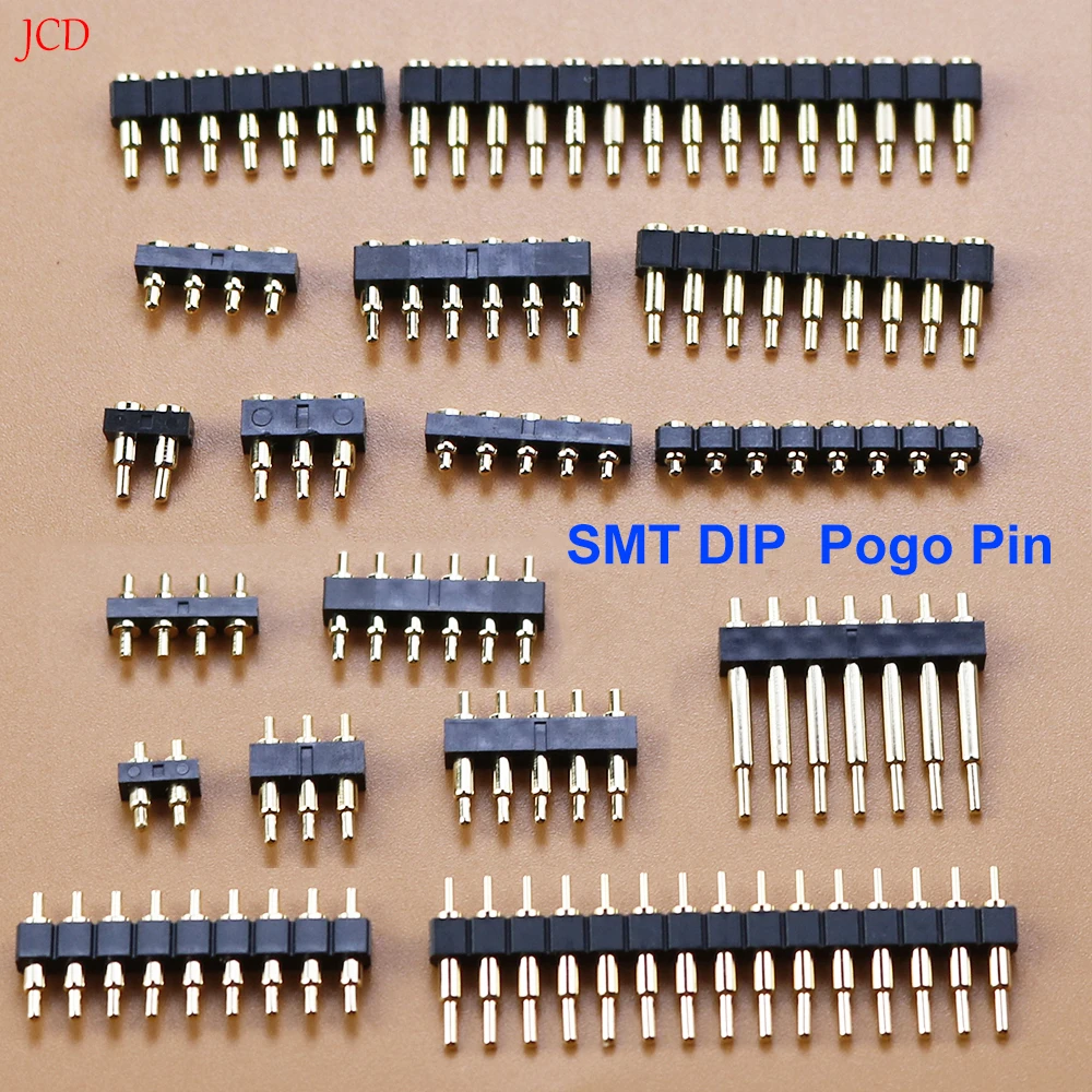JCD 1piece SMT DIP Pogo Pin Connector Pogopin Battery Spring Loading Contact Test Probe Power Charging Head Pin 2.54