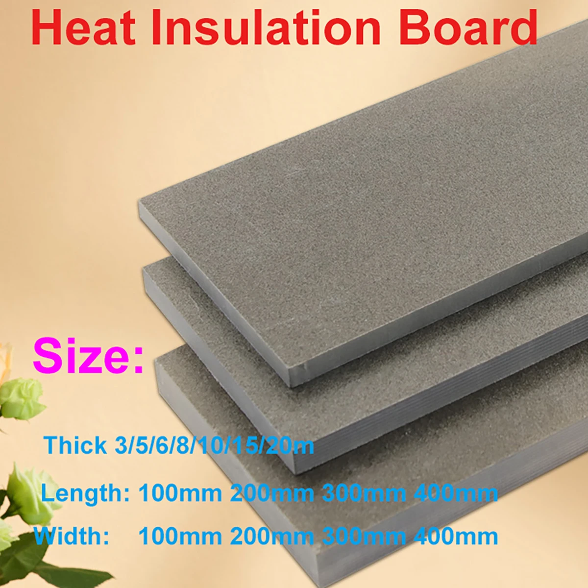 1PCS Fibreglass Sheet Plate Thick 3 5 6 8 10 15 20mm Mould Heat Shield Sheet Temperature Resistance 1000℃ Insulation Board DIY