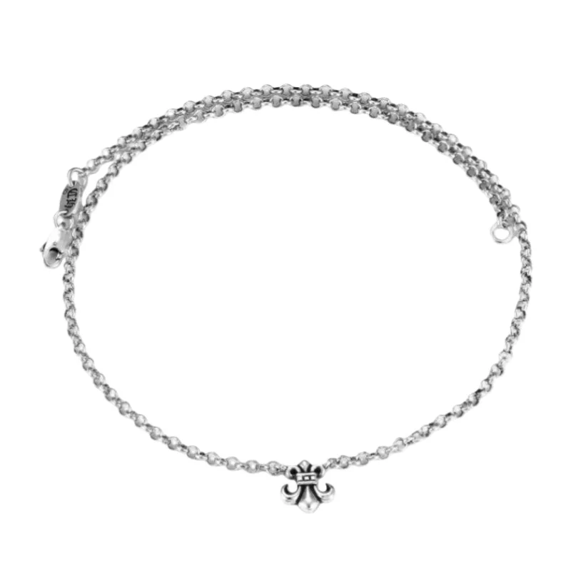

Sterling Silver Fleur-de-Lis Pendant Necklace: Iconic Gothic Minimalist Accessory