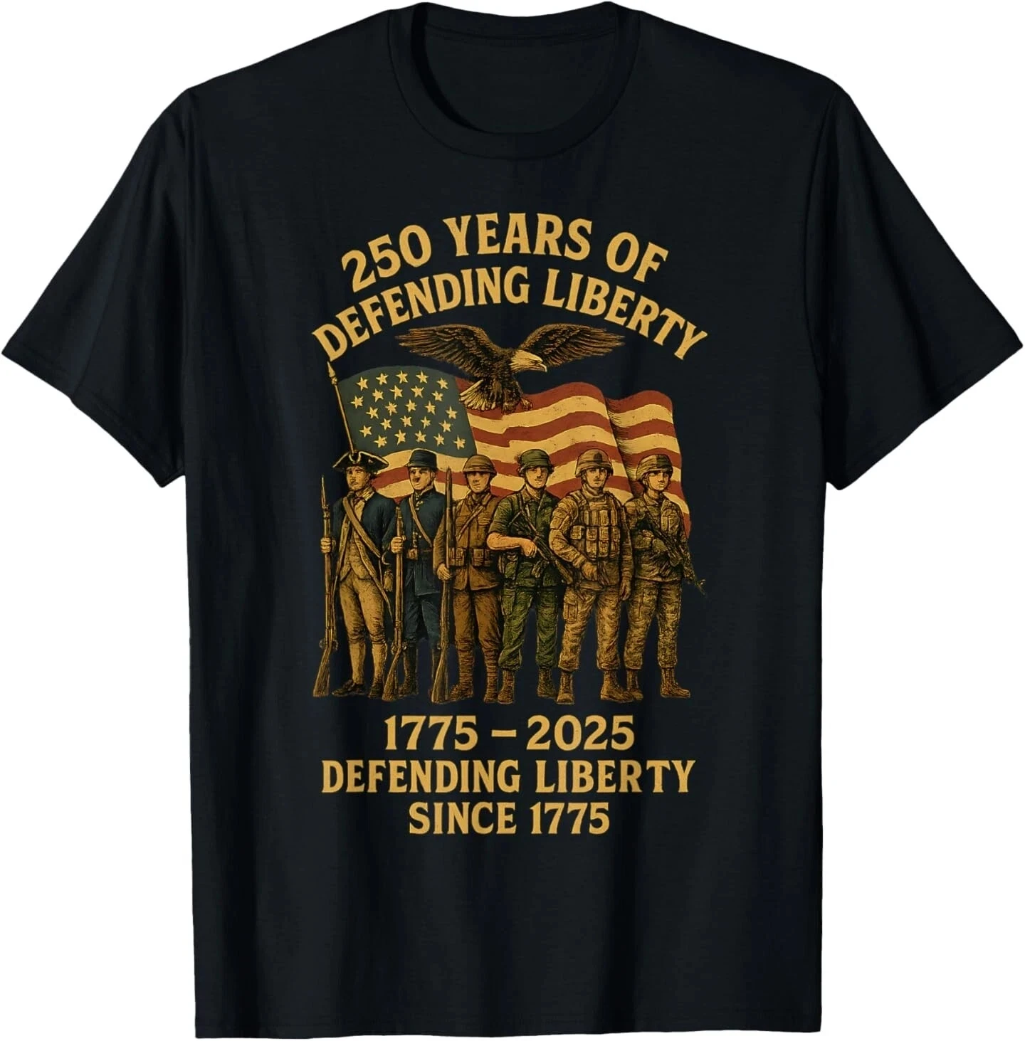 

US Army Military Parade 250th Anniversary T-Shirt 100% Cotton O-Neck Short Sleeve Summer Casual Mens T-shirt Streetwear