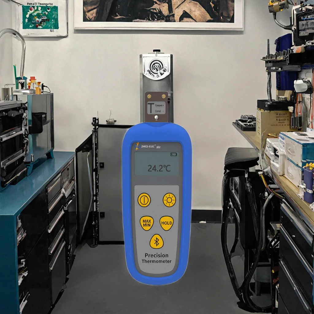 Hochpräzises einkanaliges TC-Temperaturthermometer -100 -400 Grad Handgerät für Industrielabor USB OEM ODM
