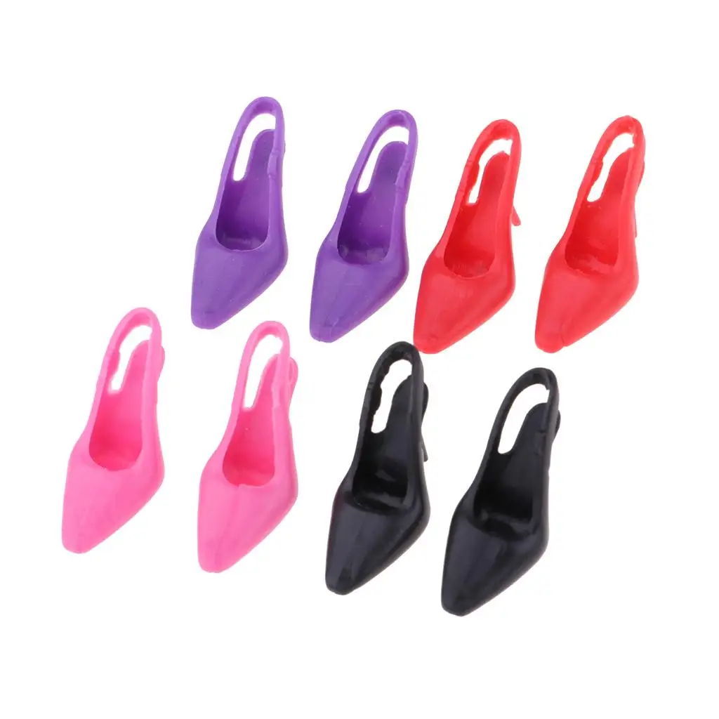 4 Pary Miniaturowych Akcesoriów Wysokie Buty Dekoracja Domku dla Lalek 1/6 Elementy do Każdego Pokoju