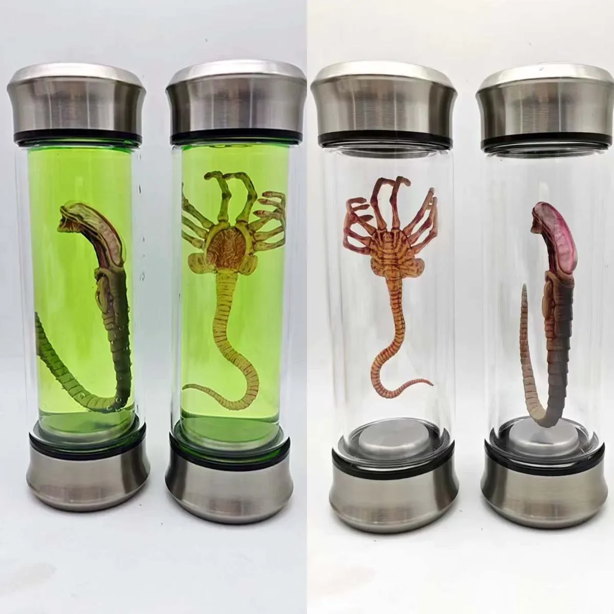 1/6 Scale Alien Jar Xenomorph Specimen Facehugger Chestburster Embryo Glass Jar Movie Prop Replica Home Decor Desktop Crafts