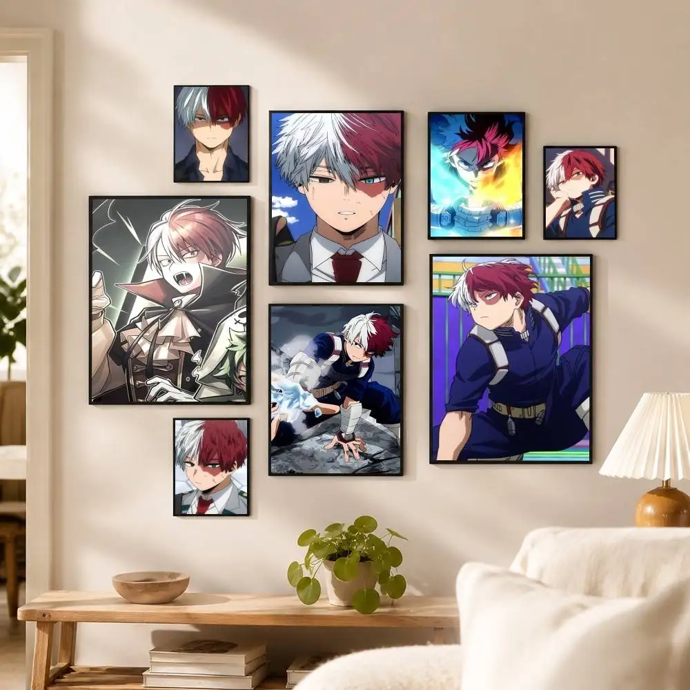 My Hero Academia Shoto Todoroki Poster High Quality Dorm Living Room Aesthetic Wall Decoration Painting Stickers Gift
