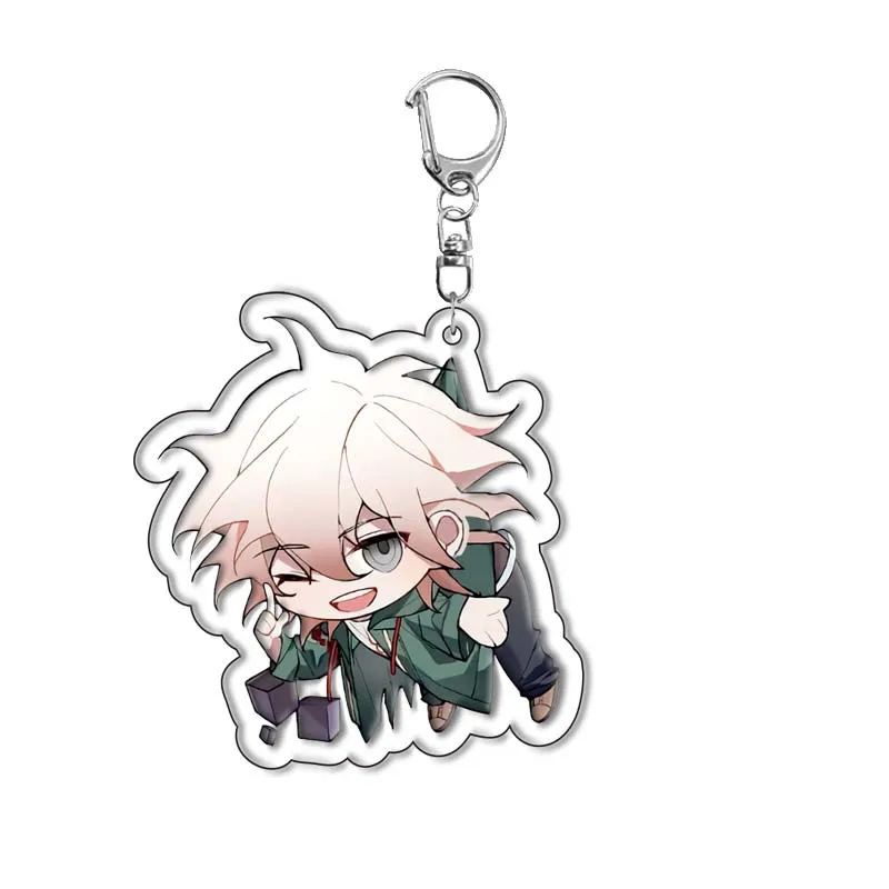 Hot Game Danganronpa Anime Figures komaeda nagito Hinata Hajime Kokichi Oma Acrylic Keychains Cute Pendant Christmas Gift 6CM