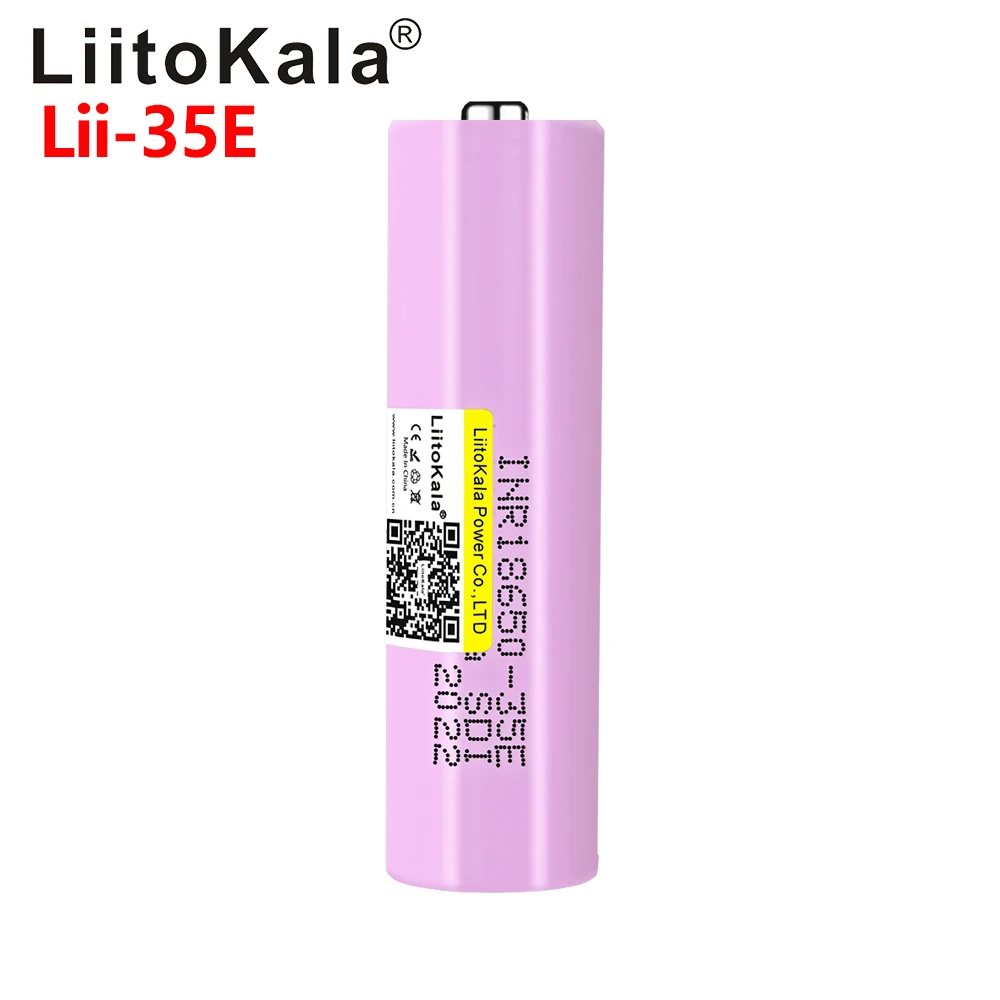 1 قطعة LiitoKala INR18650 35E 3.7V 18650 3500mAh بطاريّة ليثيوم قابلة لإعادة الشحن 25A التفريغ أدوات كهربائية بطارية مصباح