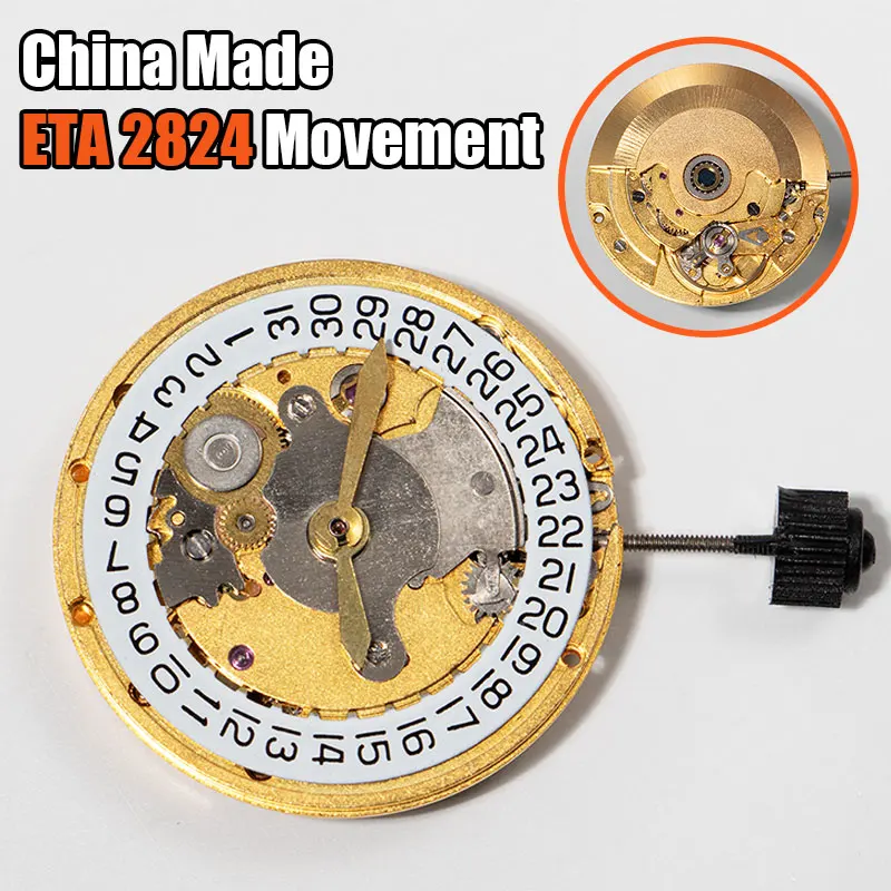 

NEW China Made ETA 2824 Movement 3 O'clock Replacement Mechanical Automatic Movement Date Display Watch Repair Accessories Tool
