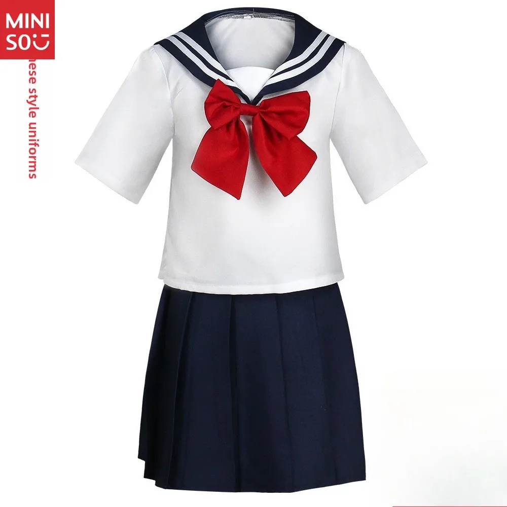 تنورة موحدة JK على الطراز المدرسي الياباني من Miniso، مجموعة كلاسيكية للخريف والشتاء للنساء