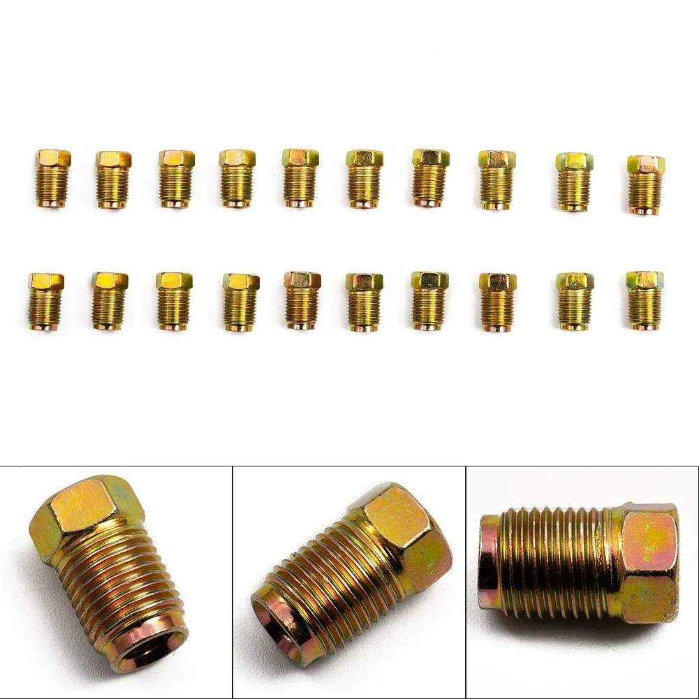 20 Stuks Auto Remleiding Fittingen Set Voor 3/16 "Buis Omgekeerde Fakkels Metrische Einde-Unie Moeren 10Mm X 1Mm Mannelijke Moeren Auto-Accessoires