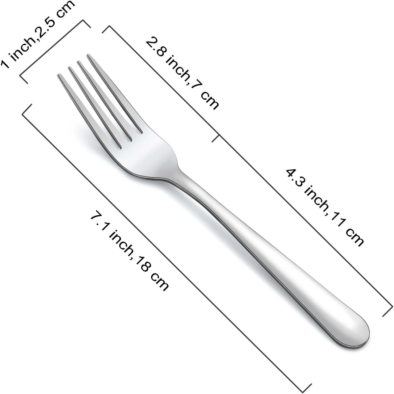 Dinner Forks Set,  7.1 Inches Stainless Steel Forks Silverware,  Table Forks Set, Use for ,  and Restaurant -  Polished, Dishwas