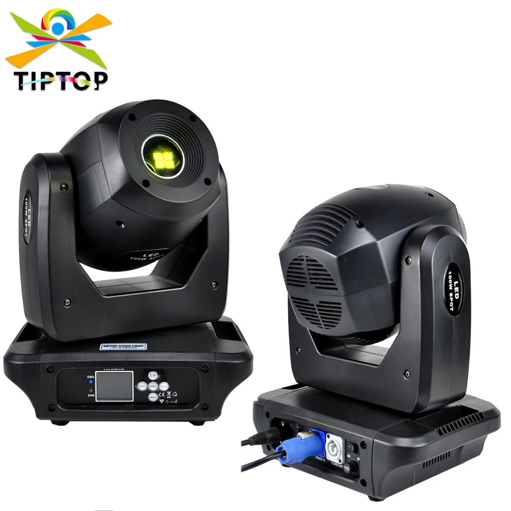 

TIPTOP TP-L606B 100W LED Spot Moving Head Light Compacted Size High Power DMX 13 Channels 6 facet Prism Beam Spot Stage Light