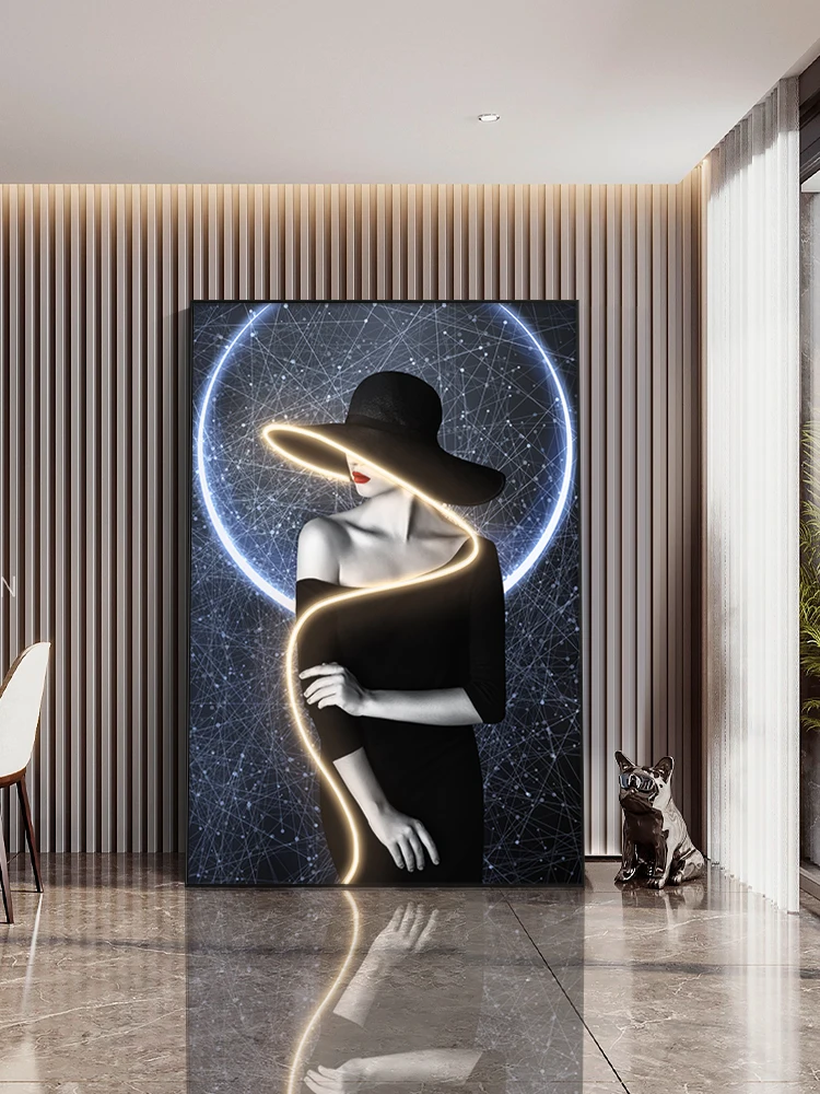 Imagem -03 - Modern Wall Led Lamp For Living Room Luxury Art Decoração Beauty Fixture Dining Room Bedroom Hanging Painting