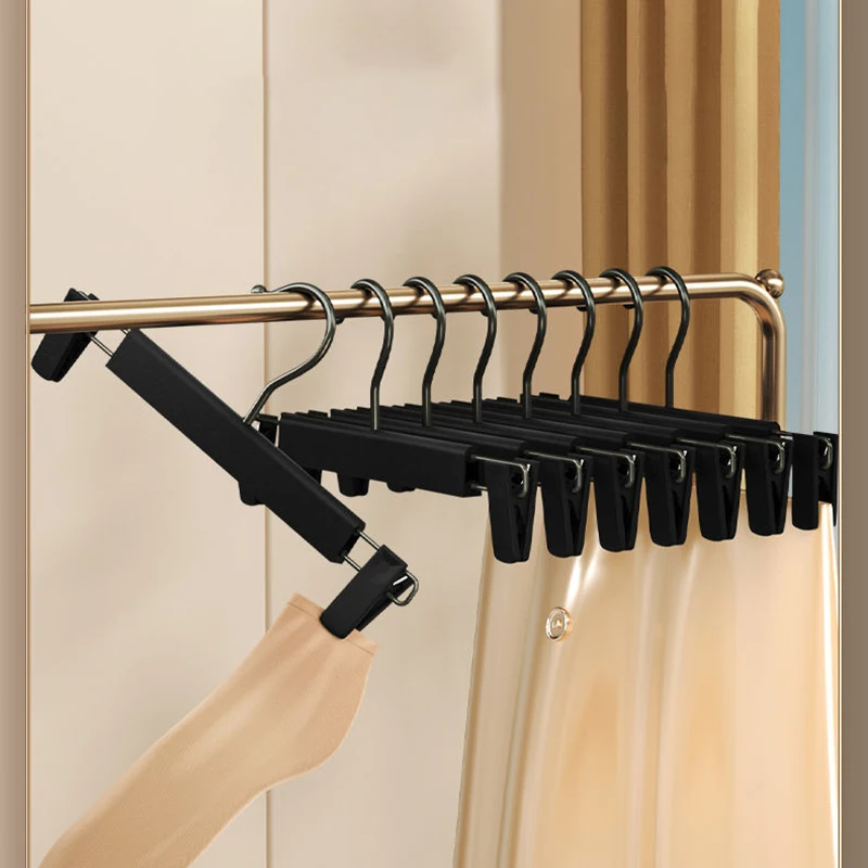 Frosted Clothes Hanger Pants Organizer JK Skirt Clip Closet Storage,Trouser Rack Drying Underwear, 10 Pcs, 20Pcs