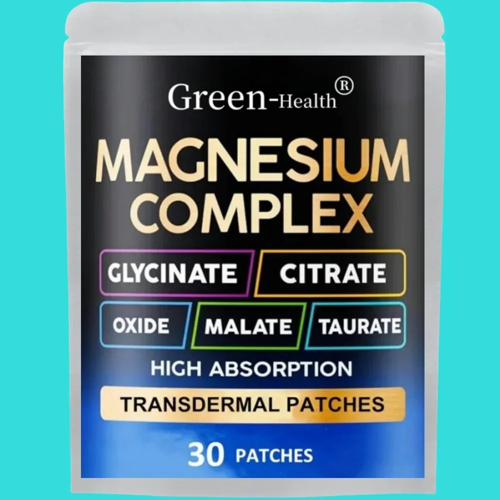 Magnesium 5 in 1 Complex Transdermal Patches Stress,（30 Patches ） Muscle & Heart Support