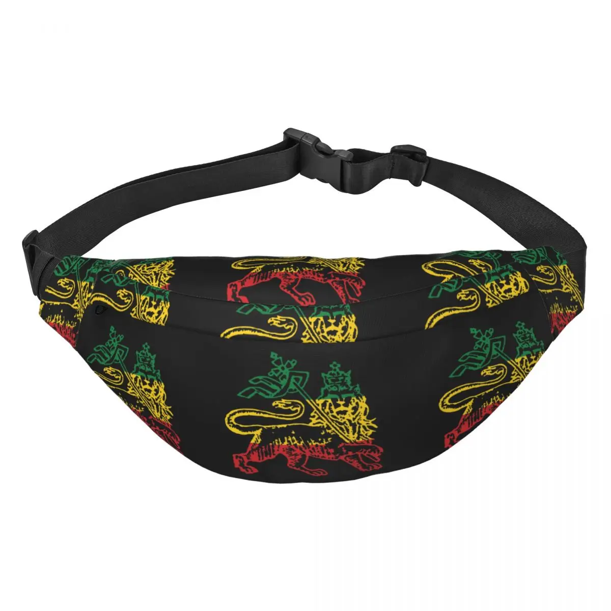 Haile Selassie King Ethiopia Jah Rastafari Fanny Bag Sling Crossbody Taille Pack Vrouwen Mannen Fietsen Camping Telefoon Geld Zakje