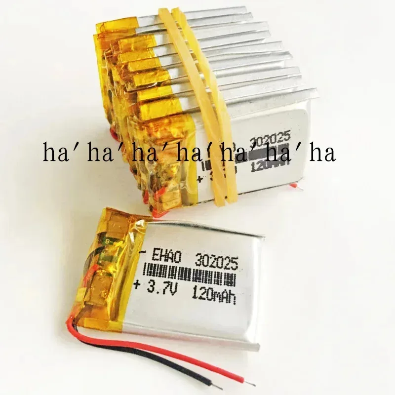 10 PCS 3.7V 120mAh LiPo Rechargeable Battery For Bluetooth GPS Headphone 302025 JM