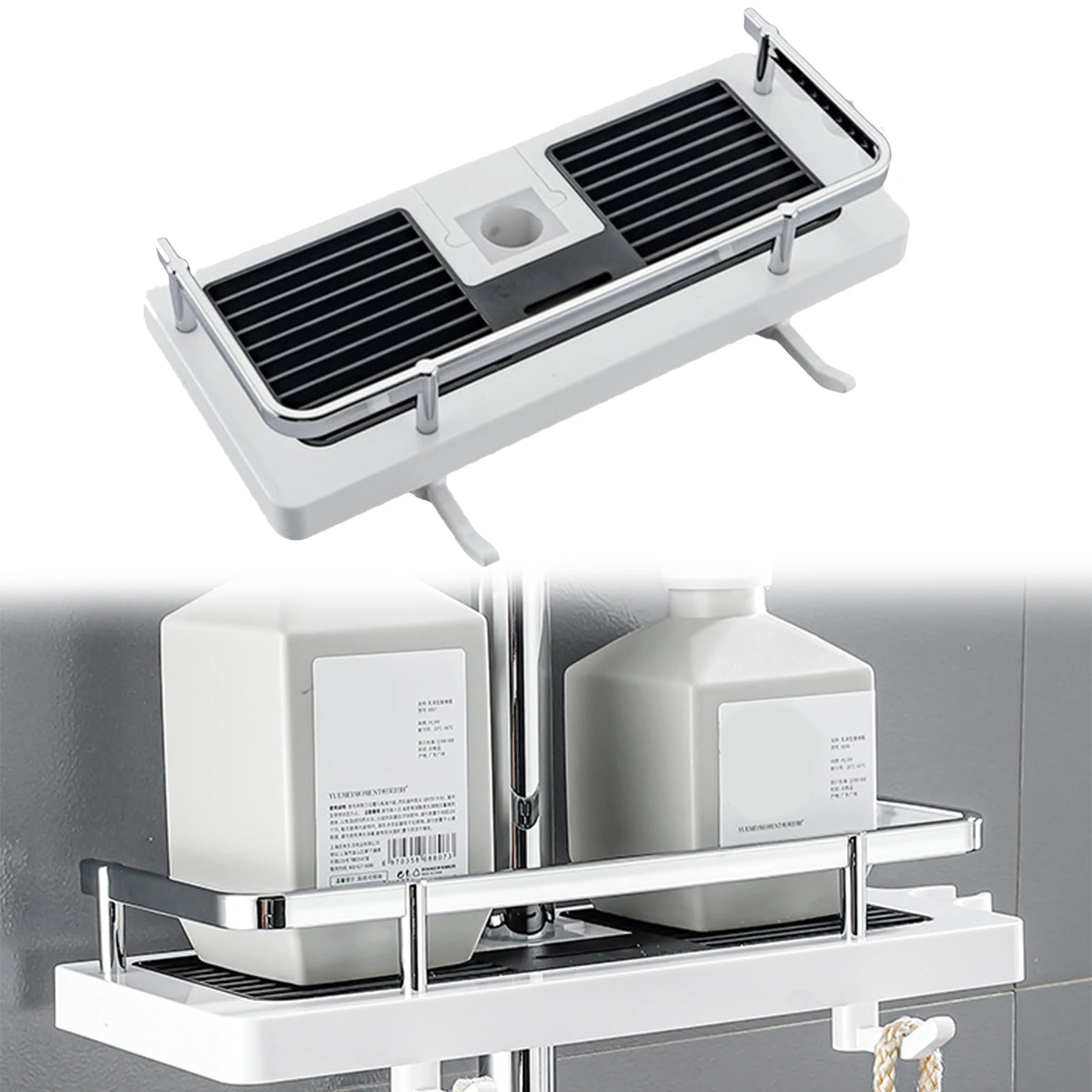 

Home bathroom bathroom shower lift shower rack bracket without punching bathroom rack Bathroom shelf Bathroom storage shelf