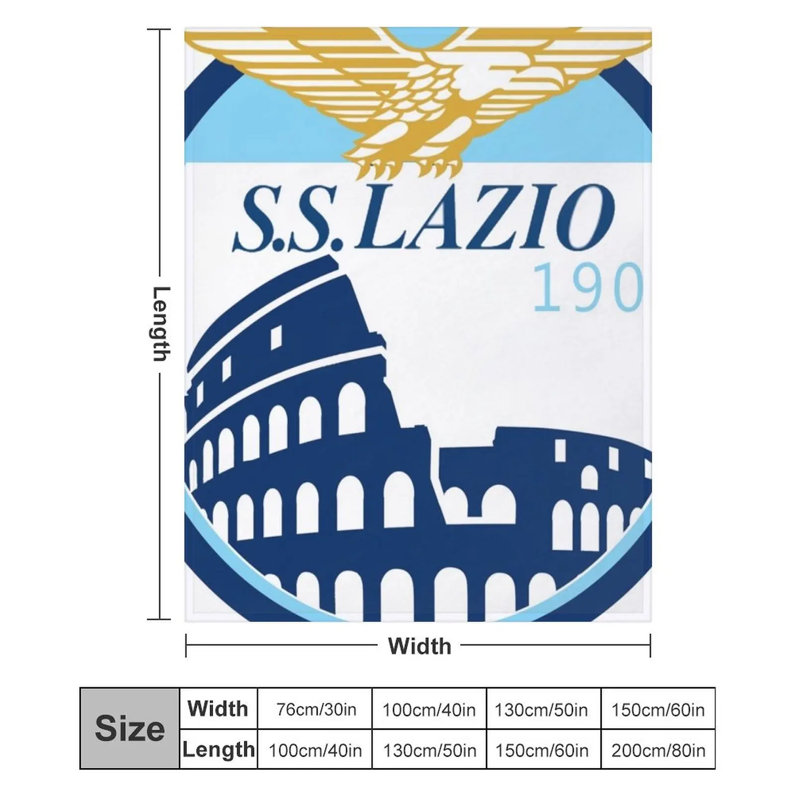 Lazio Throw Blanket Decorative Sofas Personalized Gift for babies Blankets