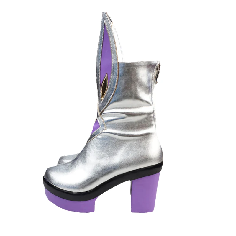 Chaussures de cosplay de jeu LOL Battle Bunny Miss, bottes hautes à talons pour femmes, accessoires de fête d'Halloween, personnalisation, pas cher, sexy