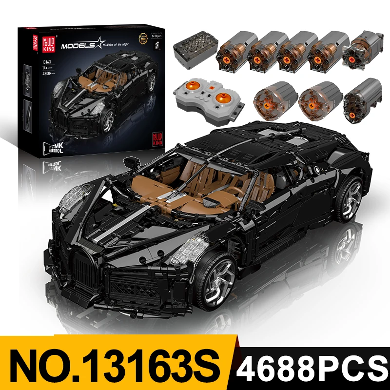 MouldKing 13163 Technical APP RC Sports Car model Building Blocks Moc Racing Car for Adults Blocks toys Christmas gifts for kids